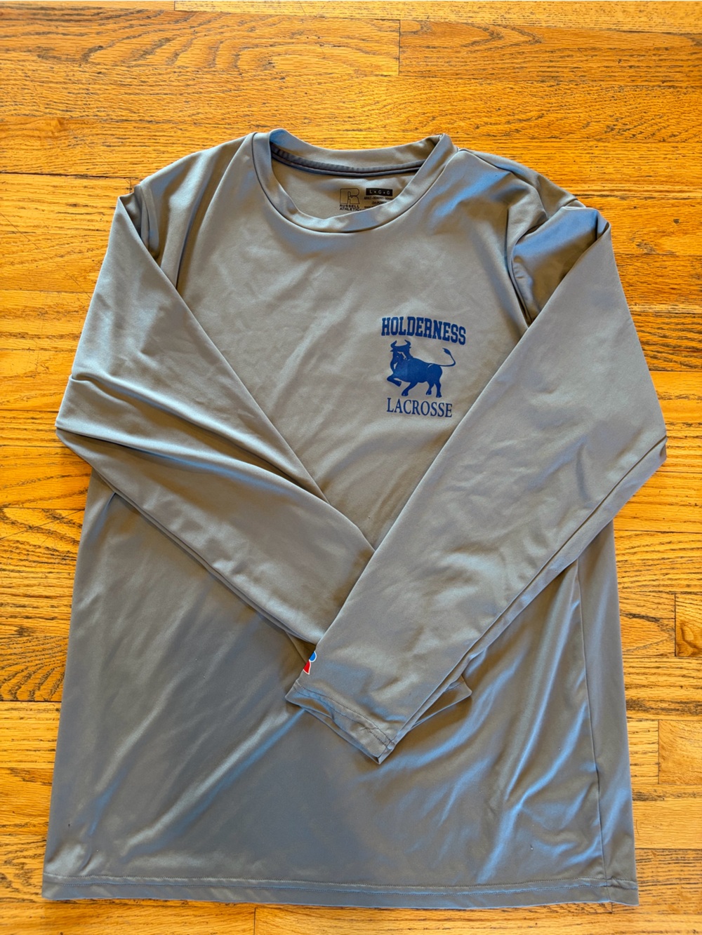 Russell Holderness Lacrosse Graphic Long Sleeve Shirt - Slate Gray